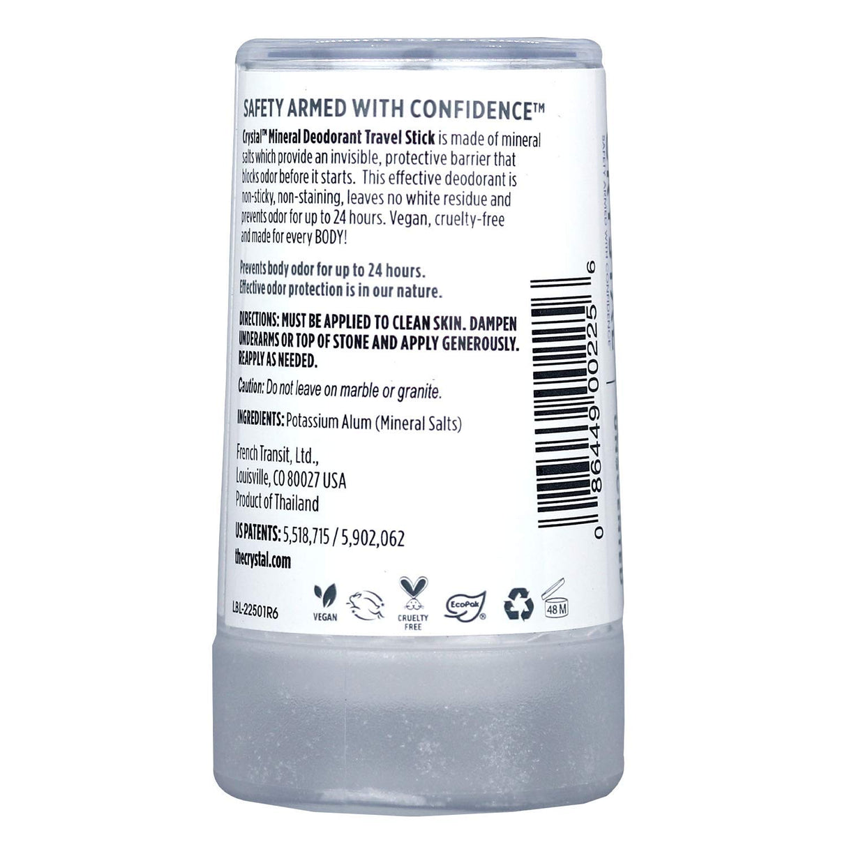 Desodorante sin aroma CRYSTAL BODY (4.25 onzas líquidas)