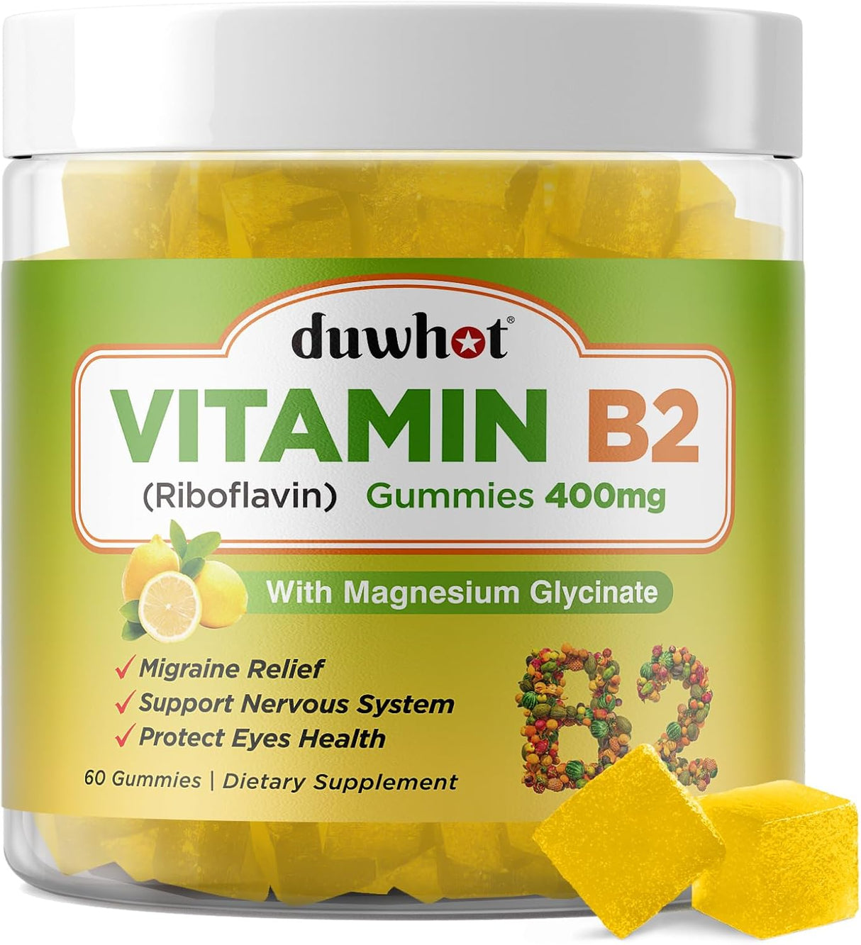 Gomitas de Vitamina B2 con Magnesio Migra Relief 60u