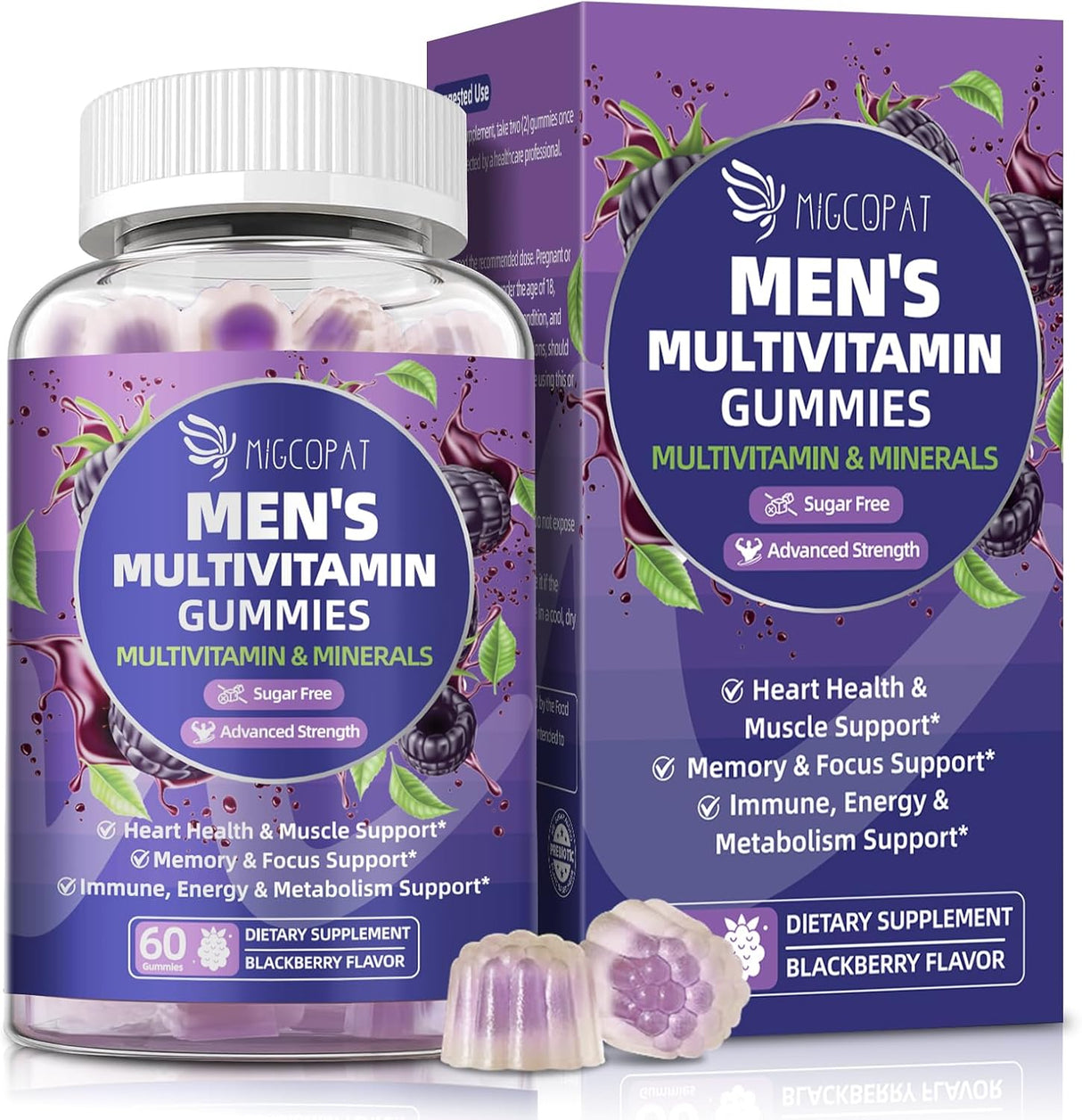 Multivitamin para Hombres, Gummies con Omega-3 y Probióticos