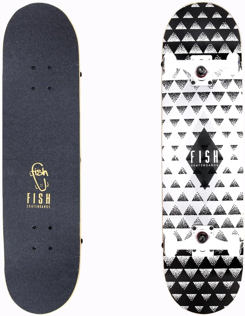 Skateboard Completo 31"x8", Madera de Arce, Doble Kick