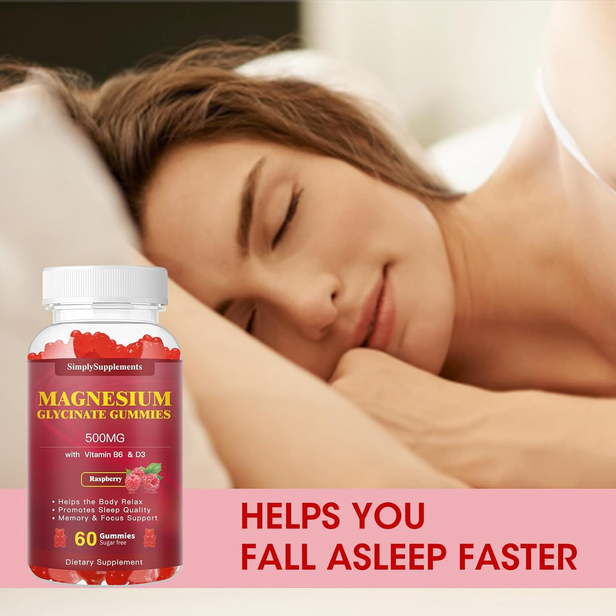 Suplemento de magnesio masticable con vitamina D3 B6 CoQ10