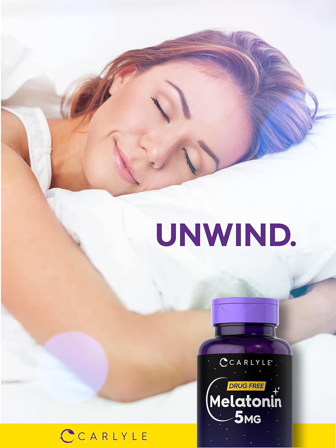 Melatonina 5mg Carlyle | 300 Tabletas | Vegana, Sin GMO
