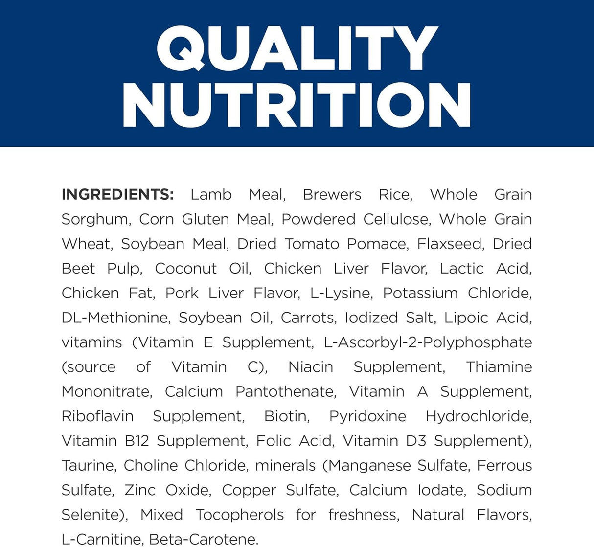 Alimento para Perros seco con fórmula de cordero y arroz