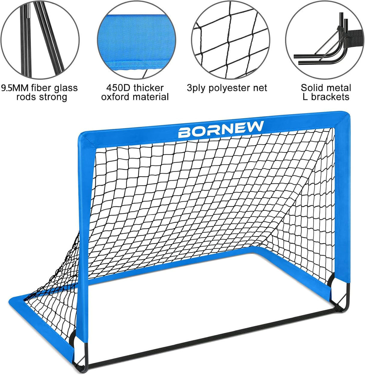 2 porterias de futbol para diversión en patio, de niños