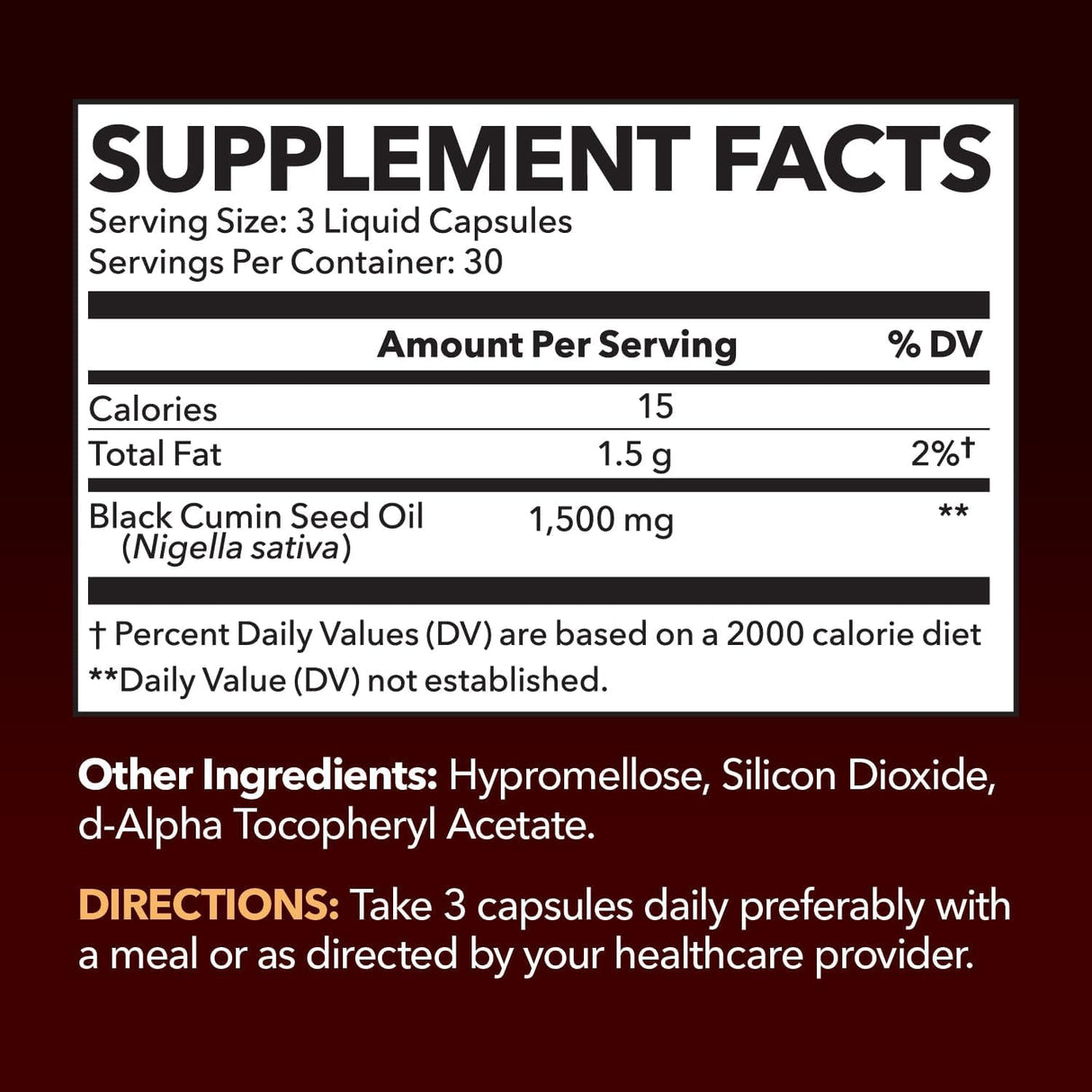 Cápsulas de Aceite de Semilla Negra para Salud Integral