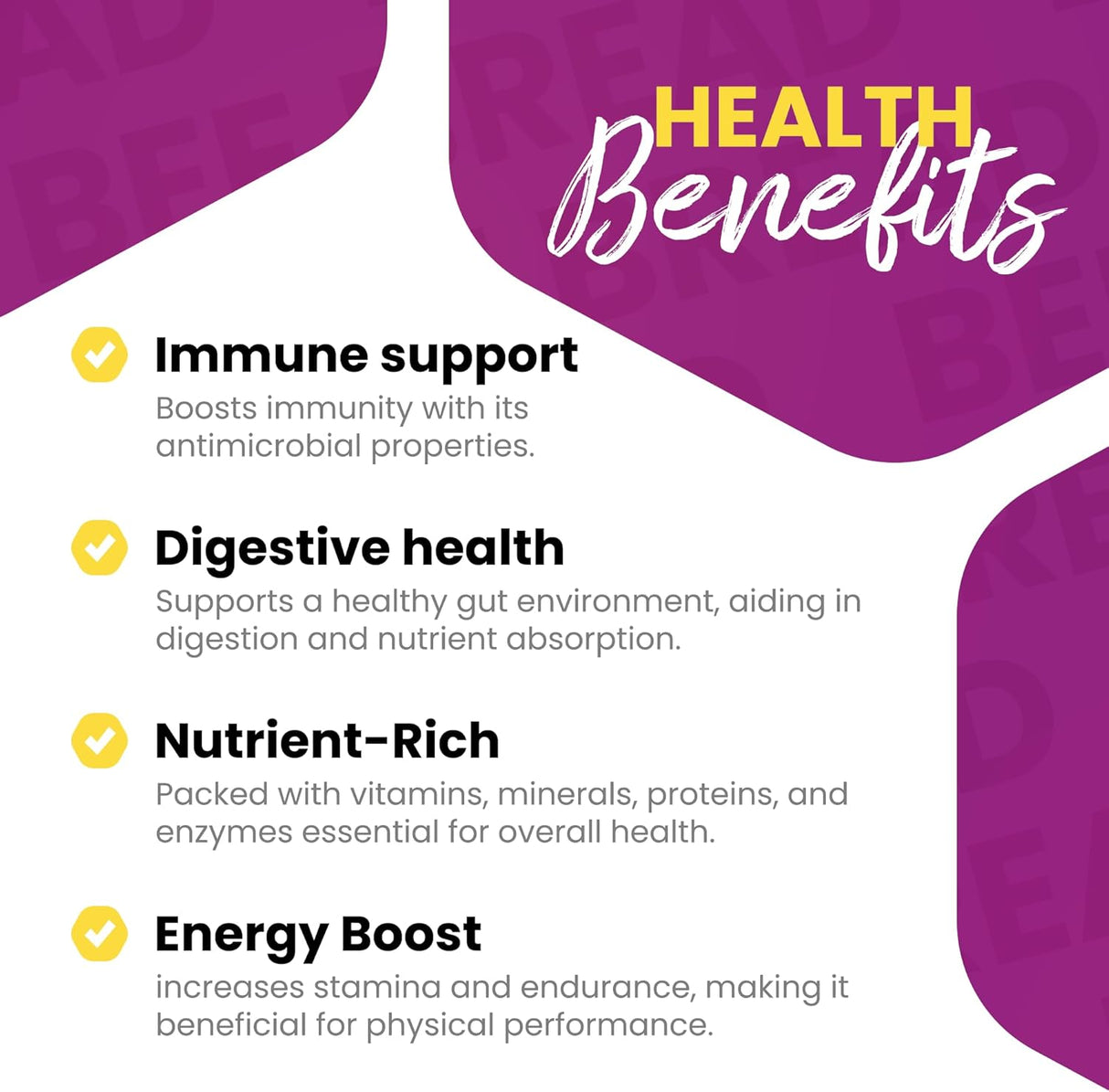 Natural Raw Beebread Veggie Caps, Multivitamin, Probiotic Supplement