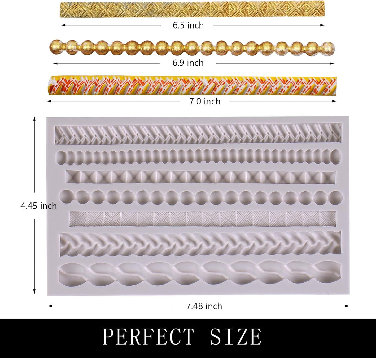 Moldes de fondant de encaje de voluta decoración