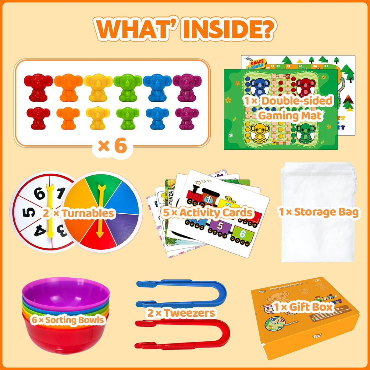 Contadores de Koala, Juguetes Educativos, Juego de Matemáticas