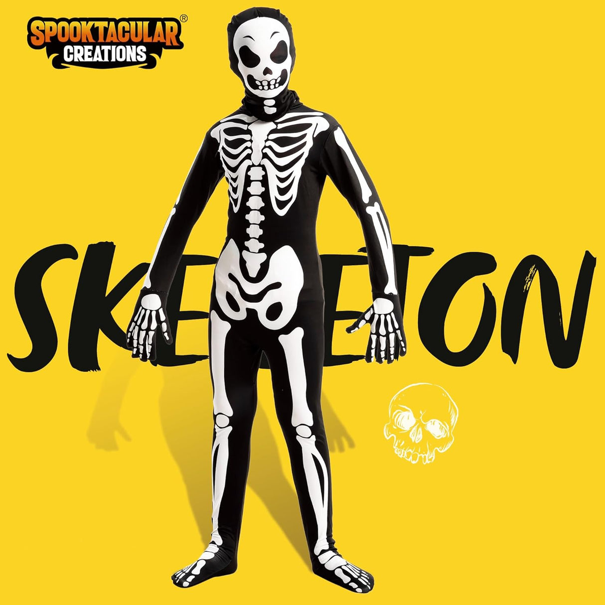 Disfraz de esqueleto para niño, Spooktacular Creations, Skelebones