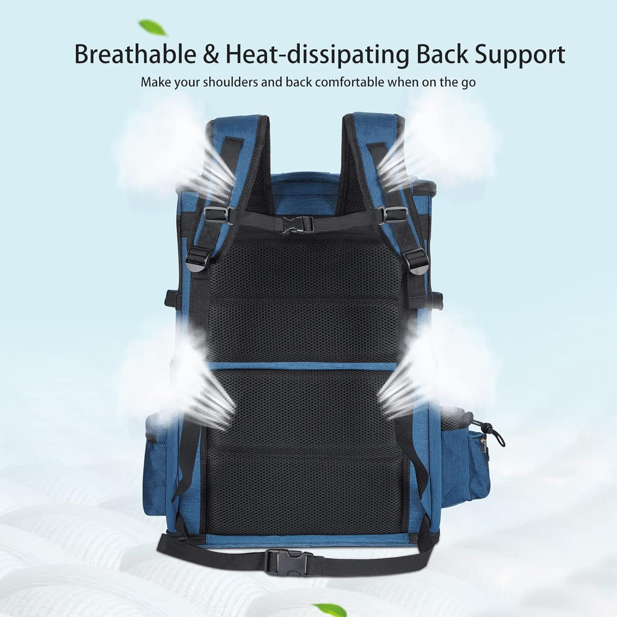 Mochila transportadora de mascotas de doble compartimento