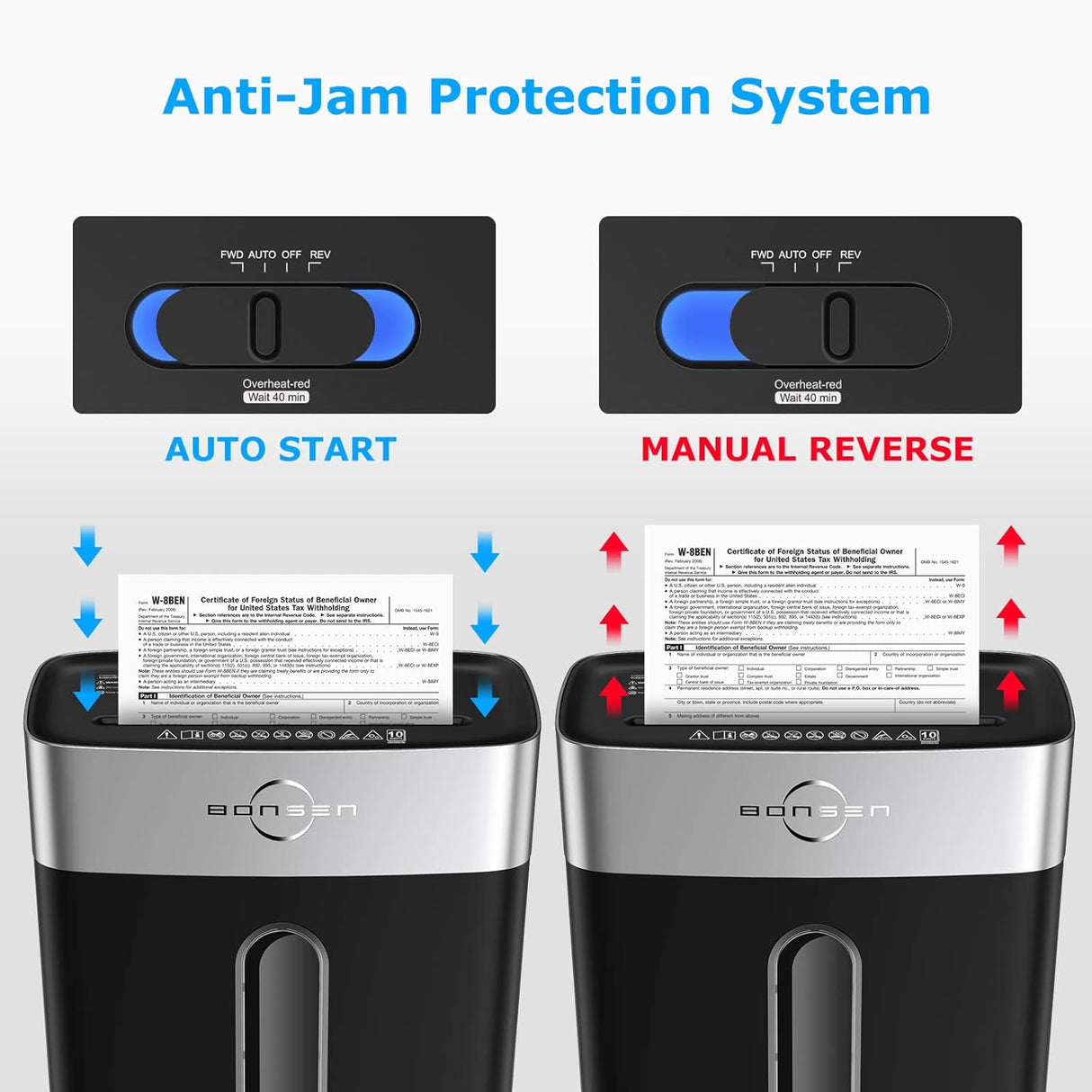 BONSEN Destructora de papel 10 hojas, P-4, S3201