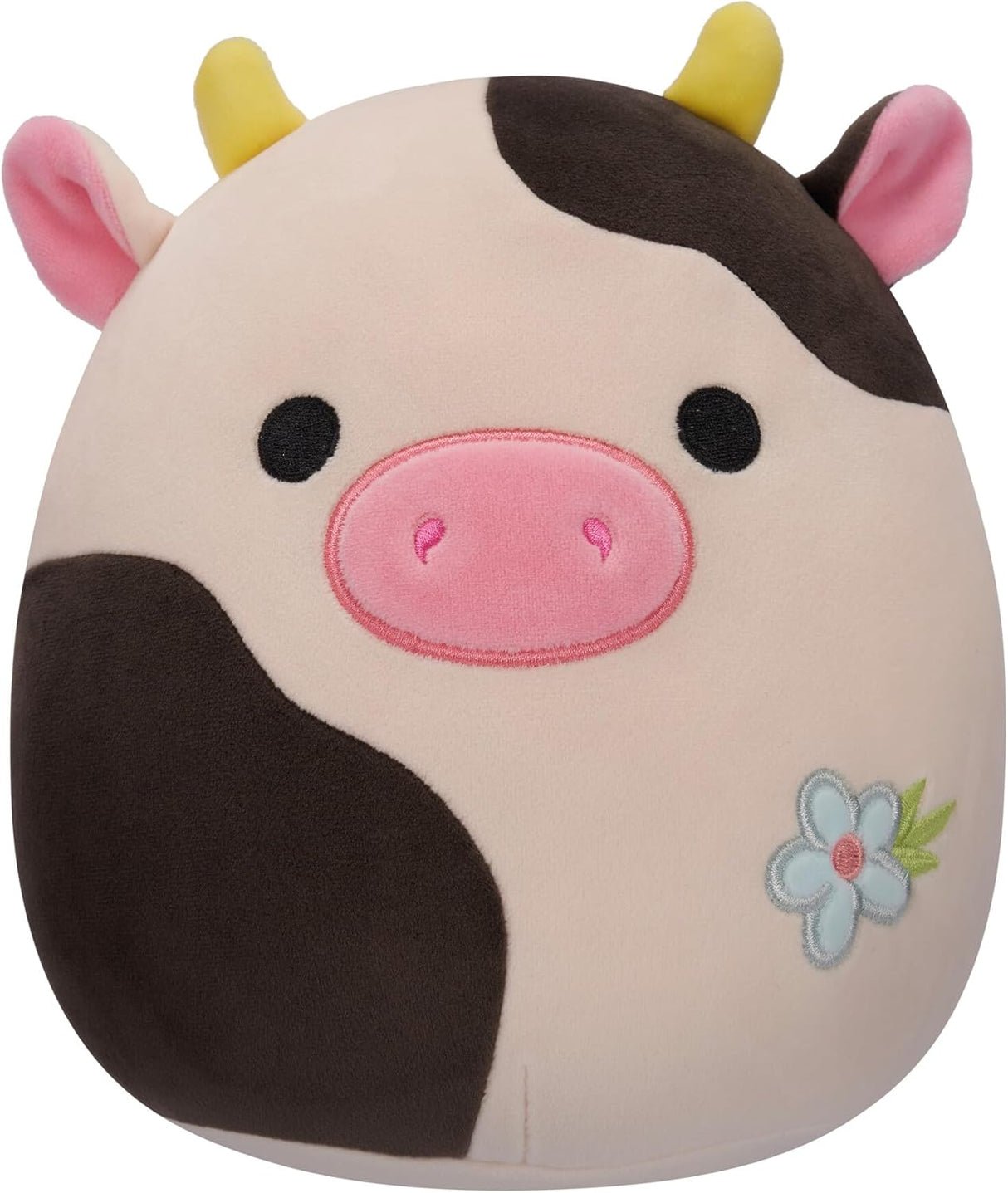 Connor Cow Squishmallow 8 Oficial Jazwares con bordado floral