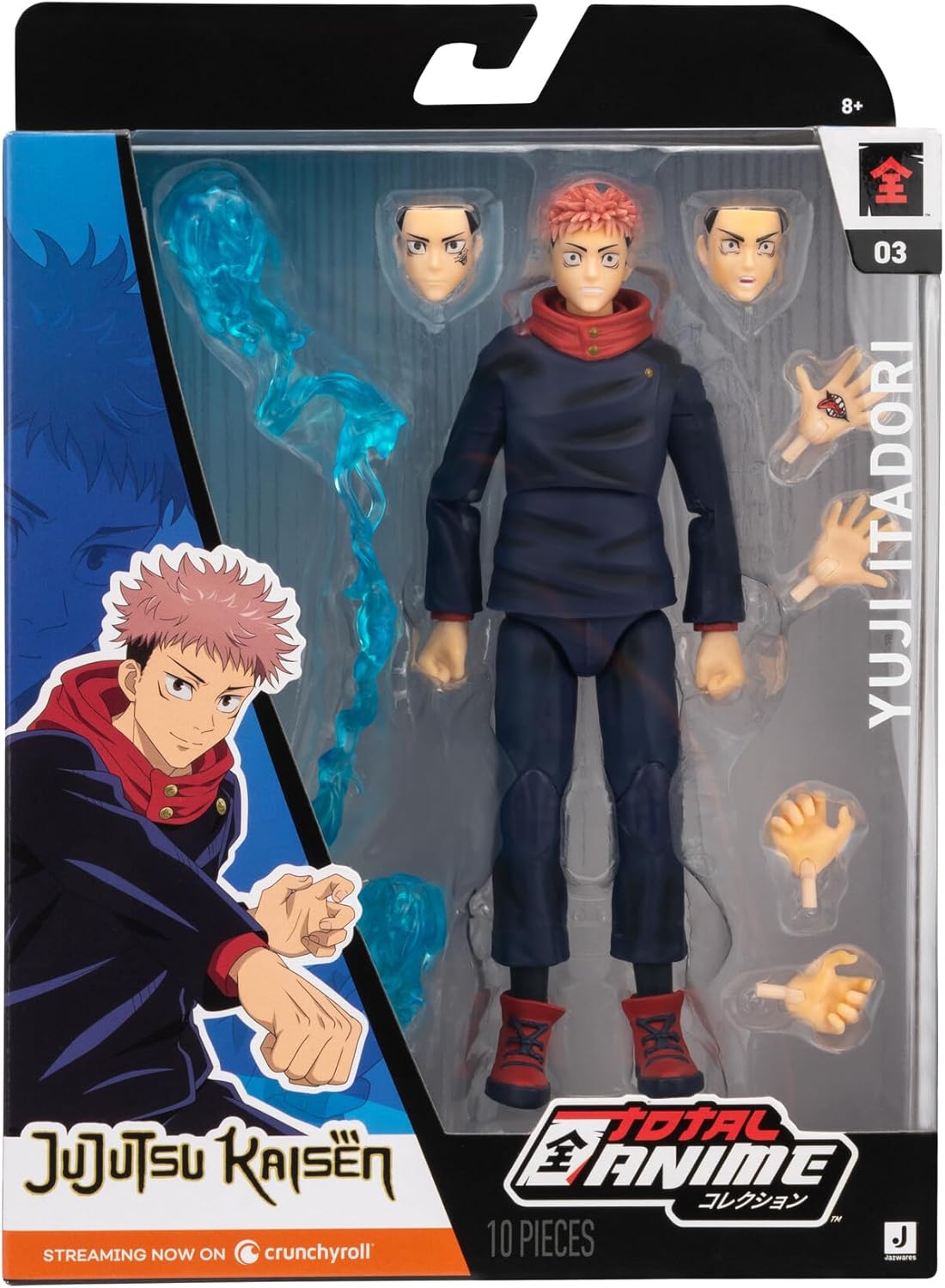 Figura Yuji Itadori - Total Anime, 6.5 con rostros y efectos