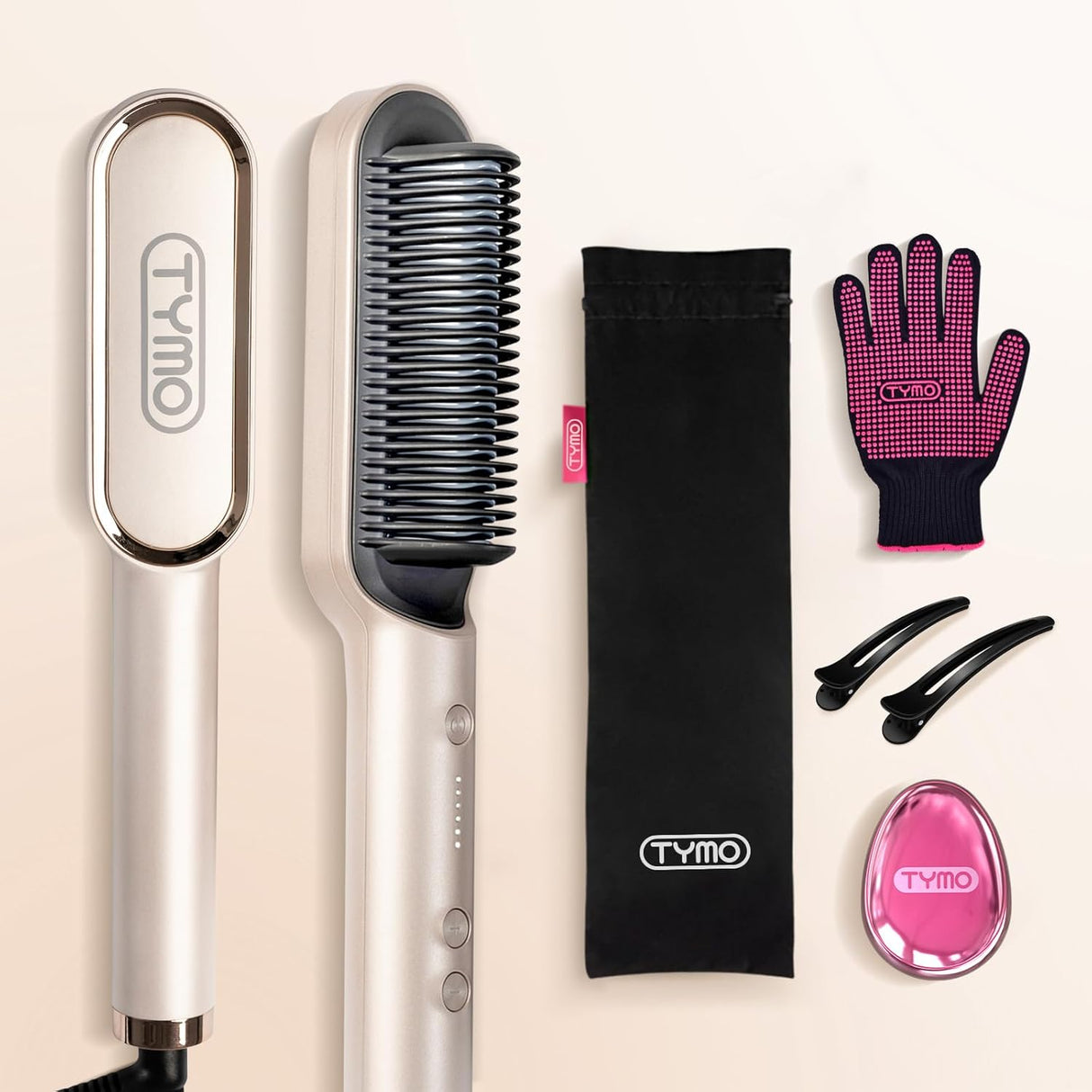 Cepillo alisador de cabello con revestimiento de cerámica