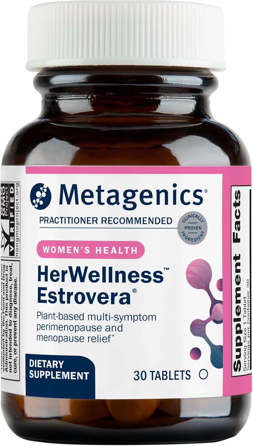 HerWellness Estrovera de Metagenics, soporte natural para menopausia, 30 cápsulas
