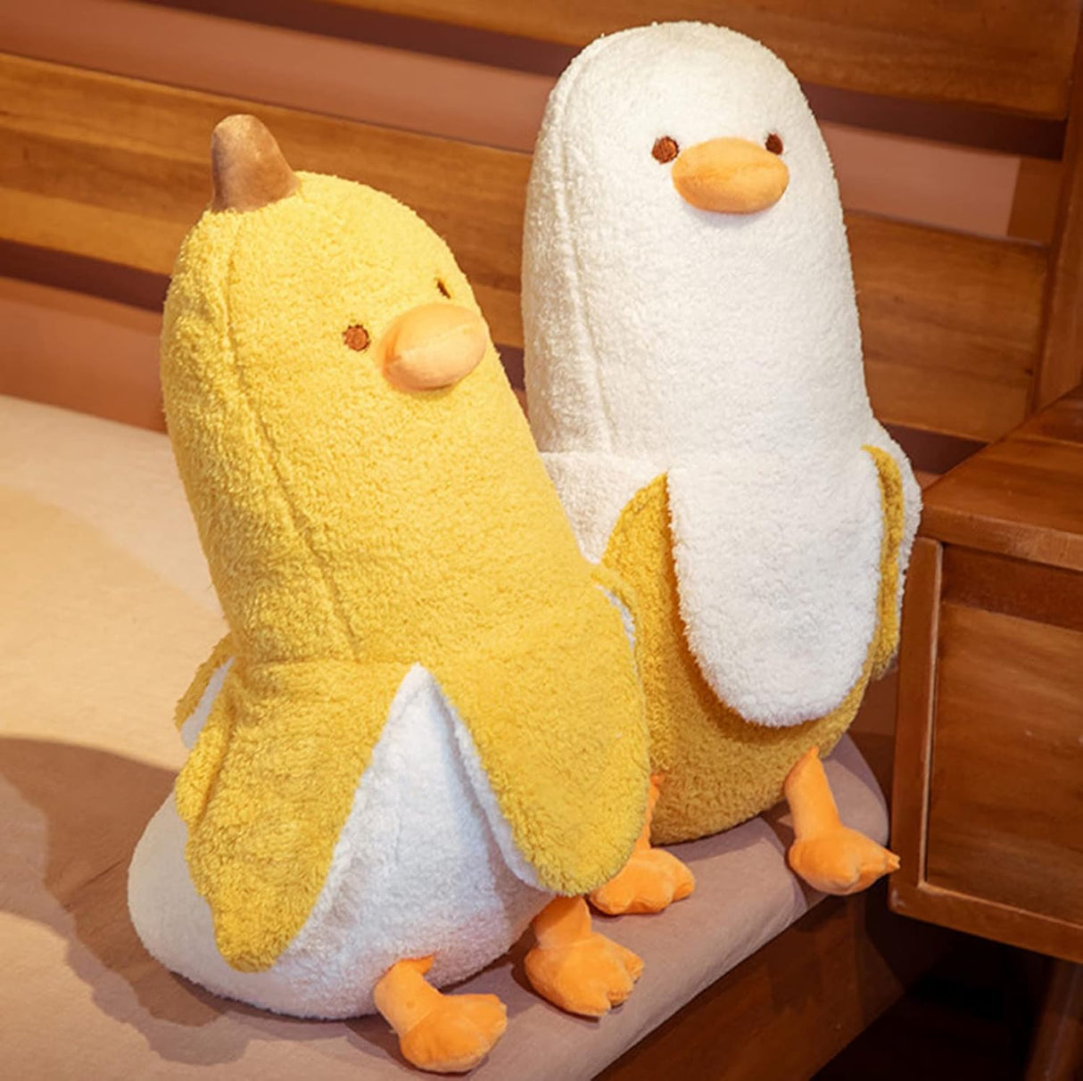 Peluche de pato plátano lindo amarillo de 19.7 pulgadas