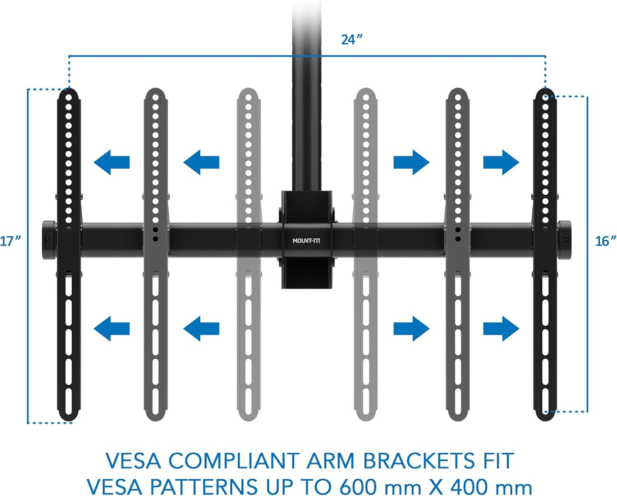 Soporte de Techo para TV, Mount-It!, Ajustable 360°, MI-509B