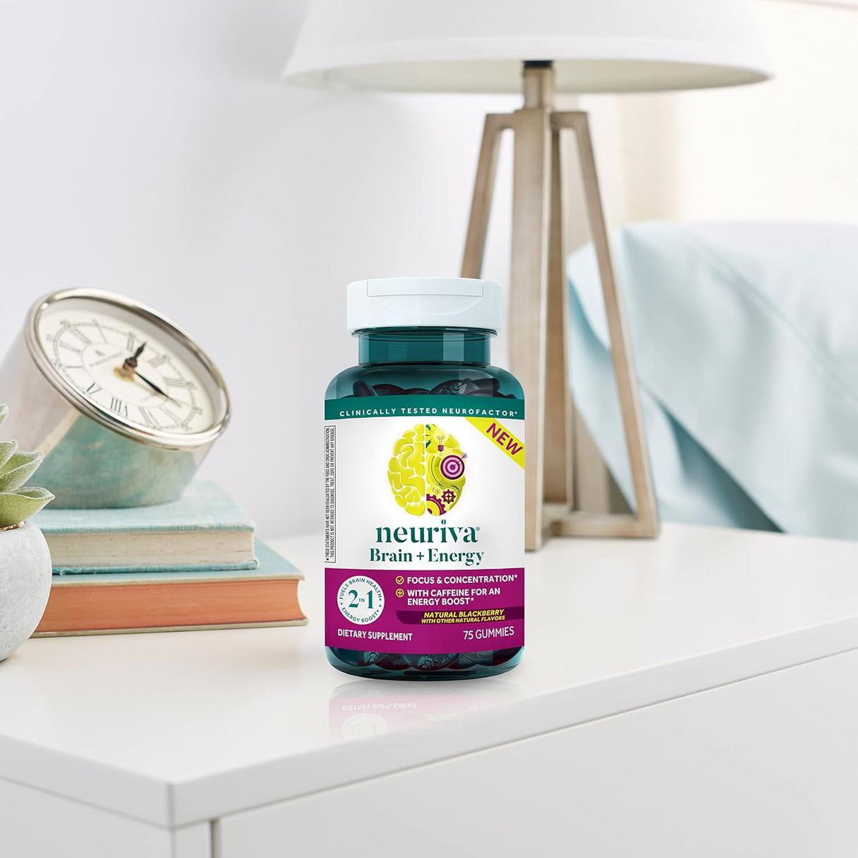 Neuriva Gomitas de cerebro + energía suplemento cerebral 75u