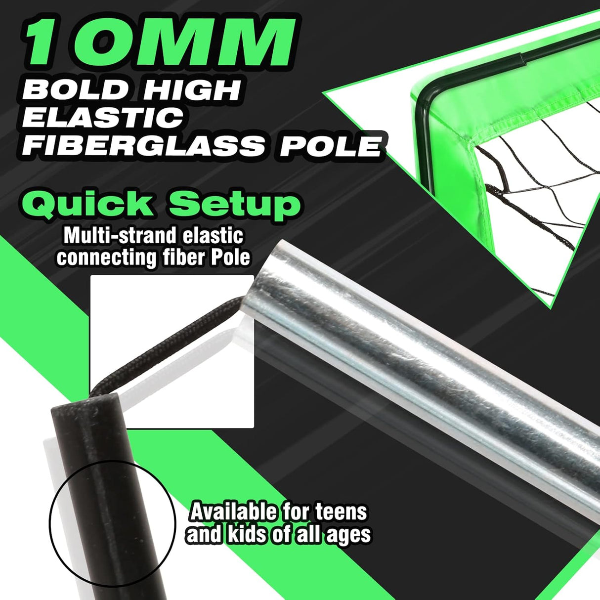 Kunup Porterías de fútbol para niños para patio trasero