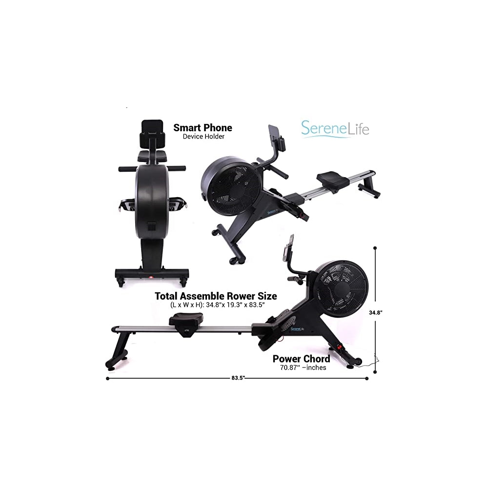 Máquina de remo para entrenamiento SERENELIFE SLRWMC60
