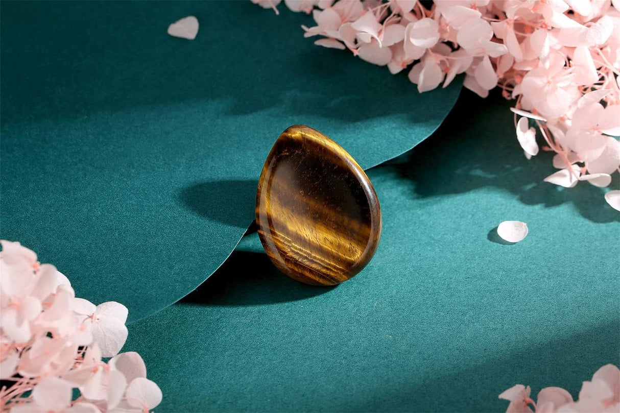 DUQGUHO Piedra de preocupación de 1.7 in ojo de tigre natural