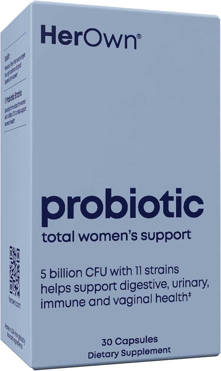Probioticos para Mujeres, 5B CFUs, 11 Cepas, Vegan, 30 caps