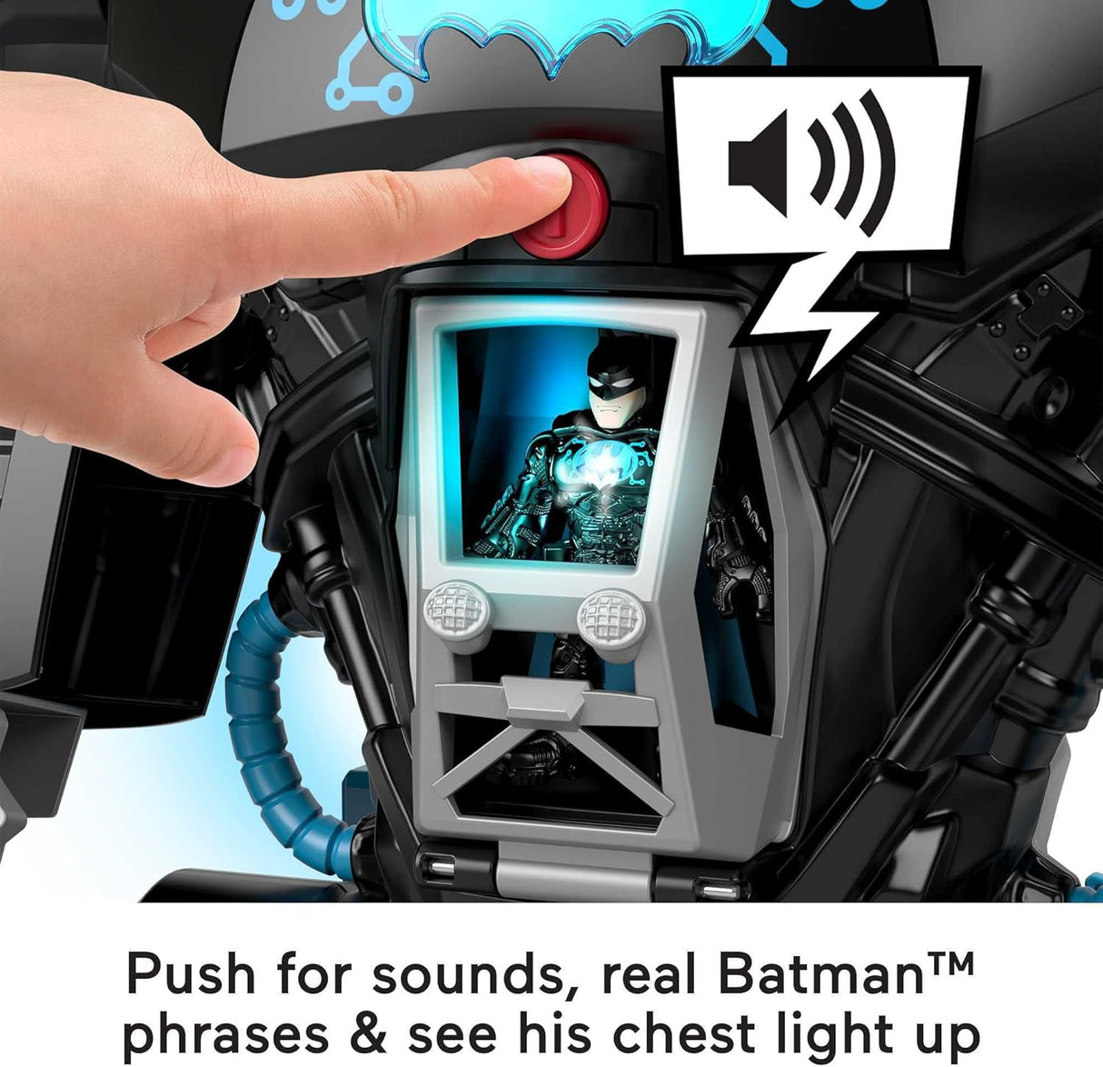 Batman Bat-Tech Batbot Fisher-Price Imaginext 2 pies luces sonidos