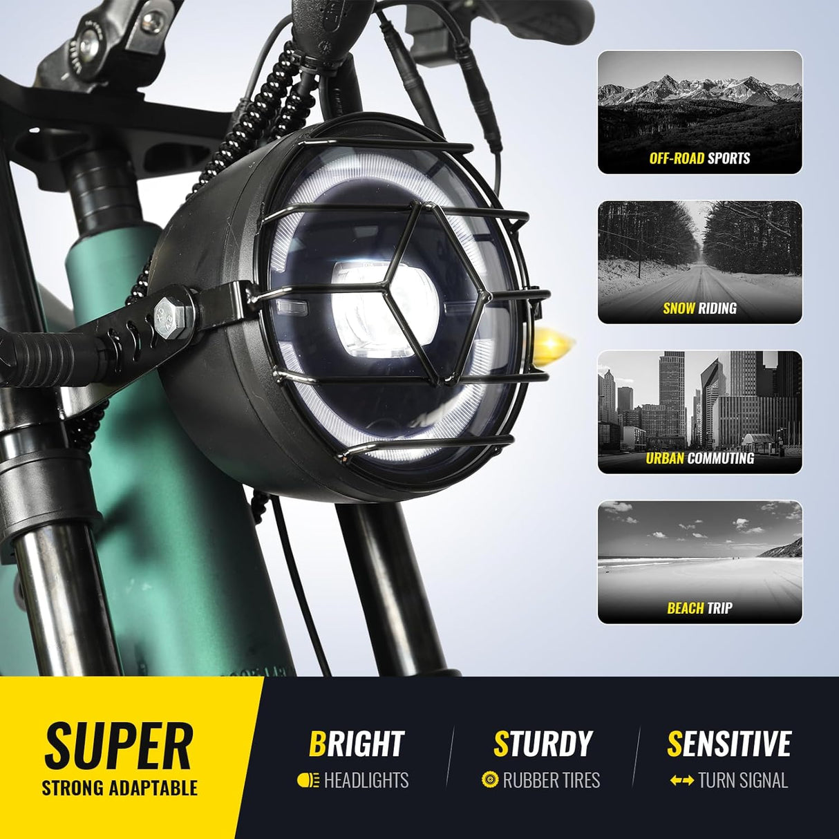 Bicicleta eléctrica ST202, motor 1200W, batería 20Ah, GPS