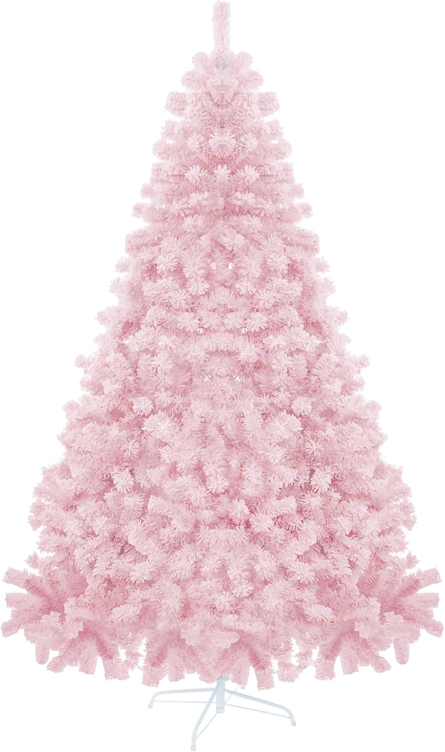 Árbol de Navidad Artificial 7.5FT con Soporte Metálico Flocked Pink