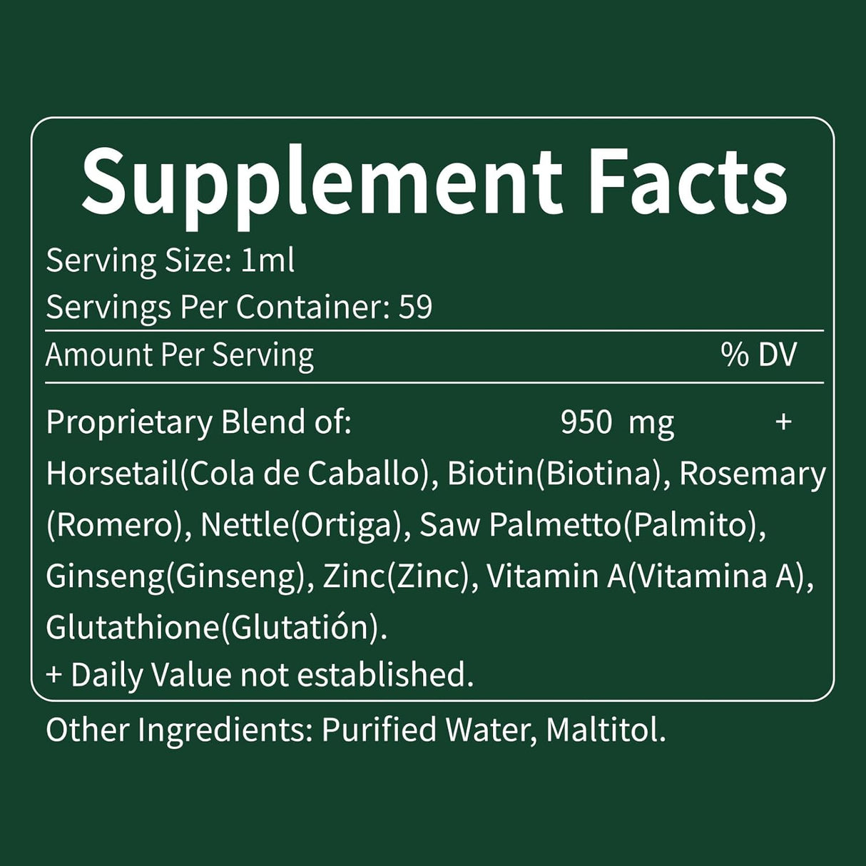 Gotas Cola Caballo Romero Biotina para Cabello Uñas y Piel