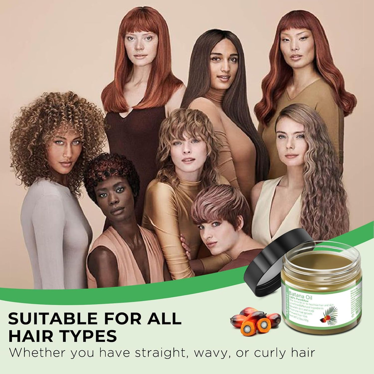 Aceite Batana Mysense, 100% Natural, 60 g, Crecimiento Capilar