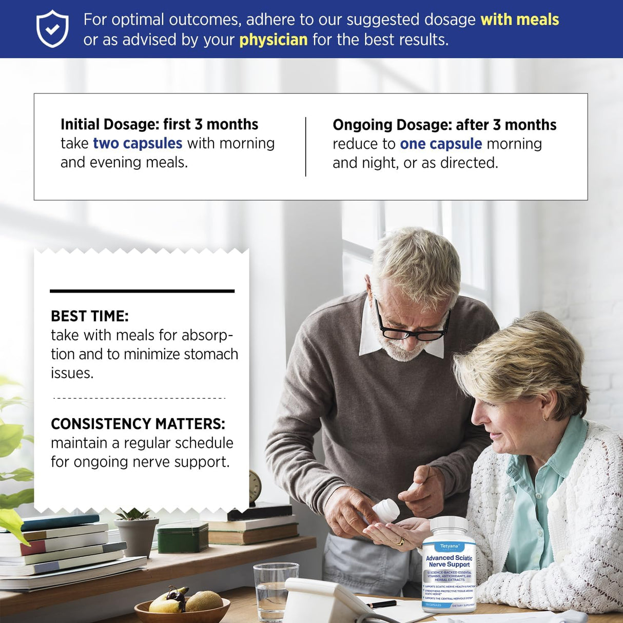 Suplemento del apoyo del nervio ciático vitamina de palma