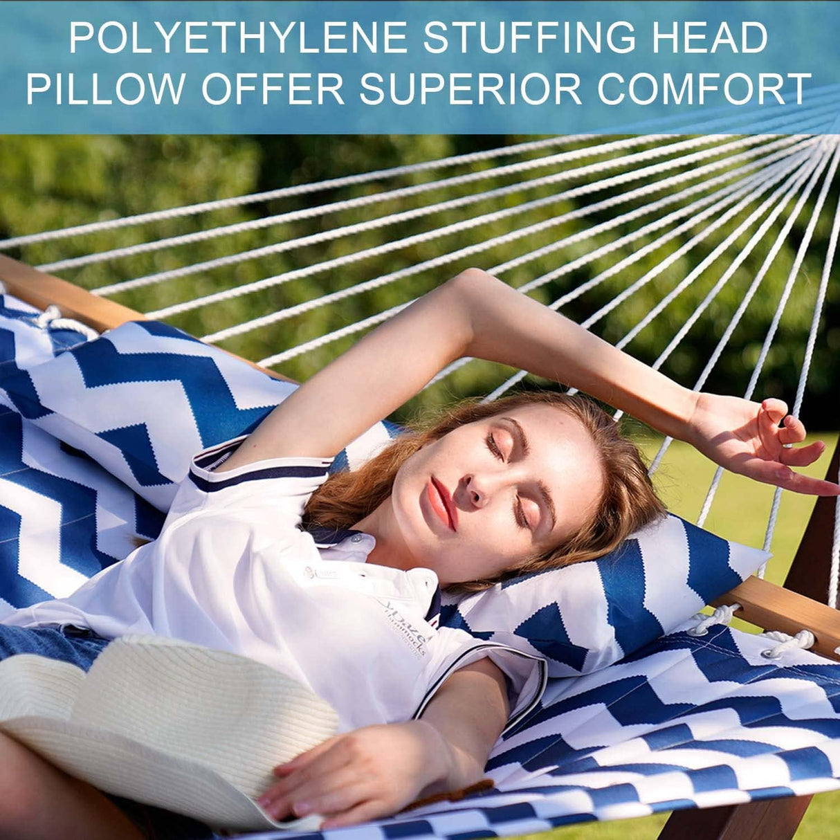 Hamaca Doble Quilted Lazy Daze, 12 FT, 450 LBS, con cojín