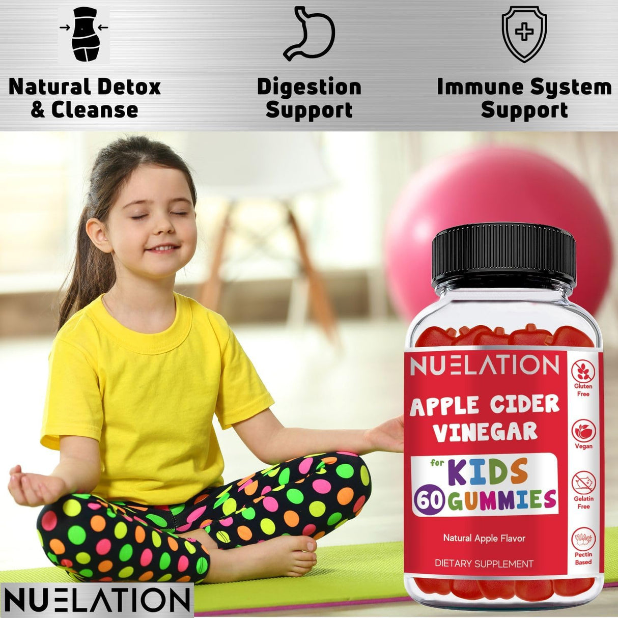 Suplemento de vinagre de sidra de manzana NUELATION