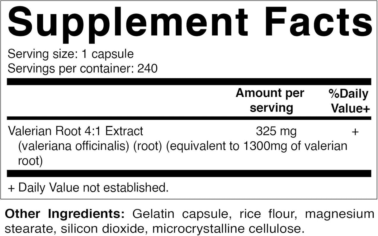 Suplemento Vitamatic Raíz de Valeriana 1300 mg 240 Cápsulas