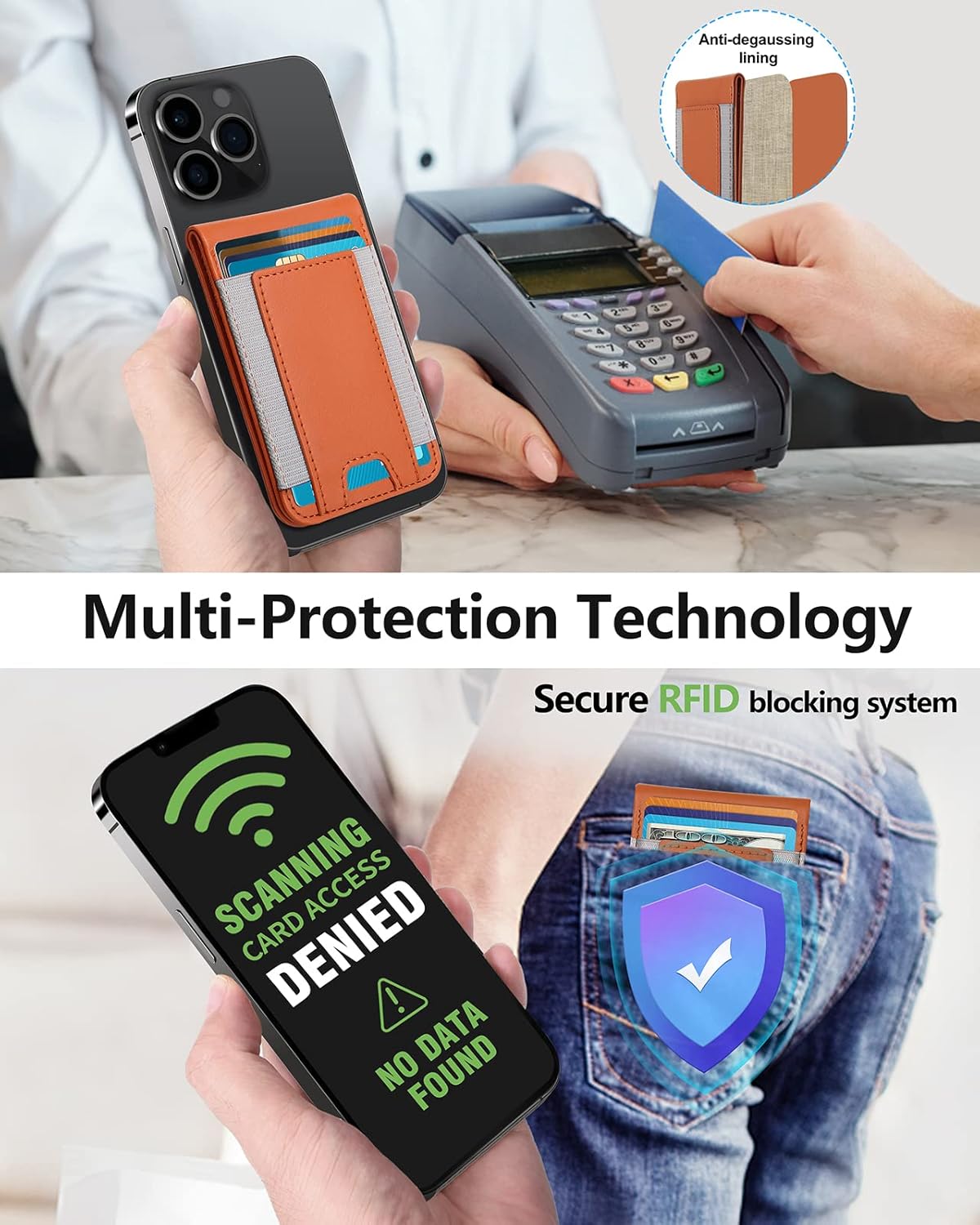 Cartera magnética 2 en 1, cartera iPhone 14 Pro Max