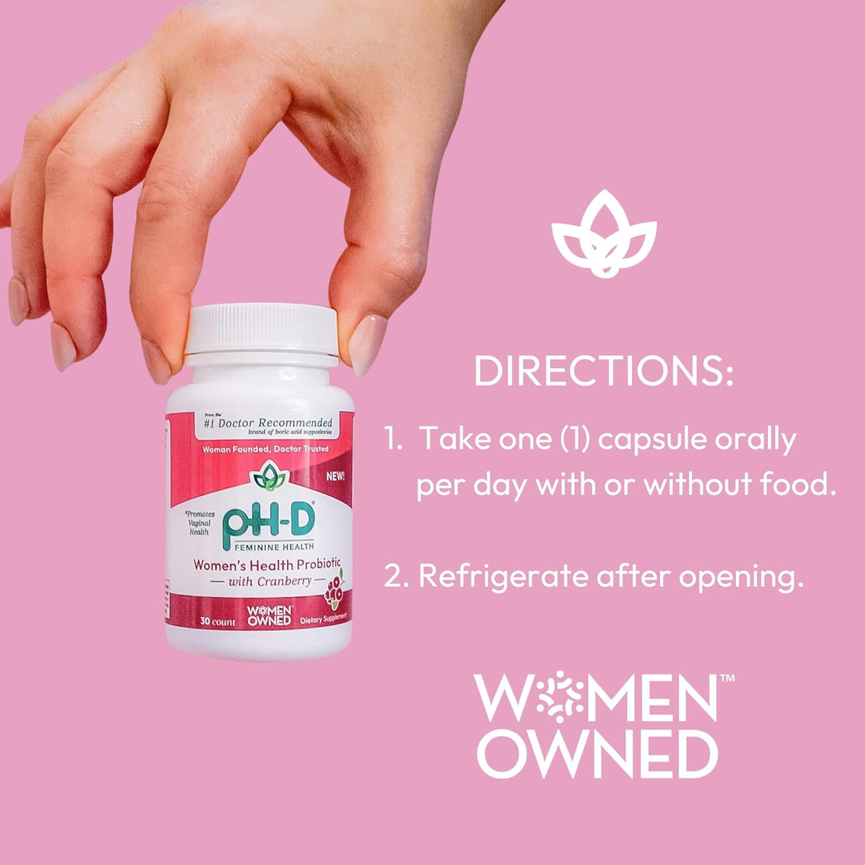pH-D Feminine Health Probiótico de salud femenina prebiótica