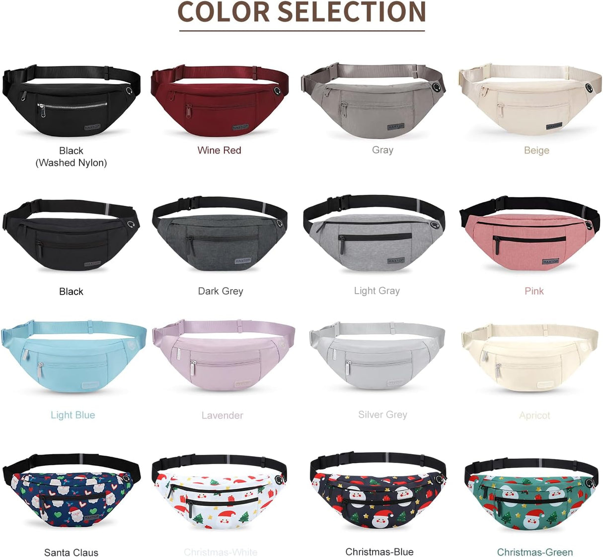 Cangurera cruzada con cremallera para deportes