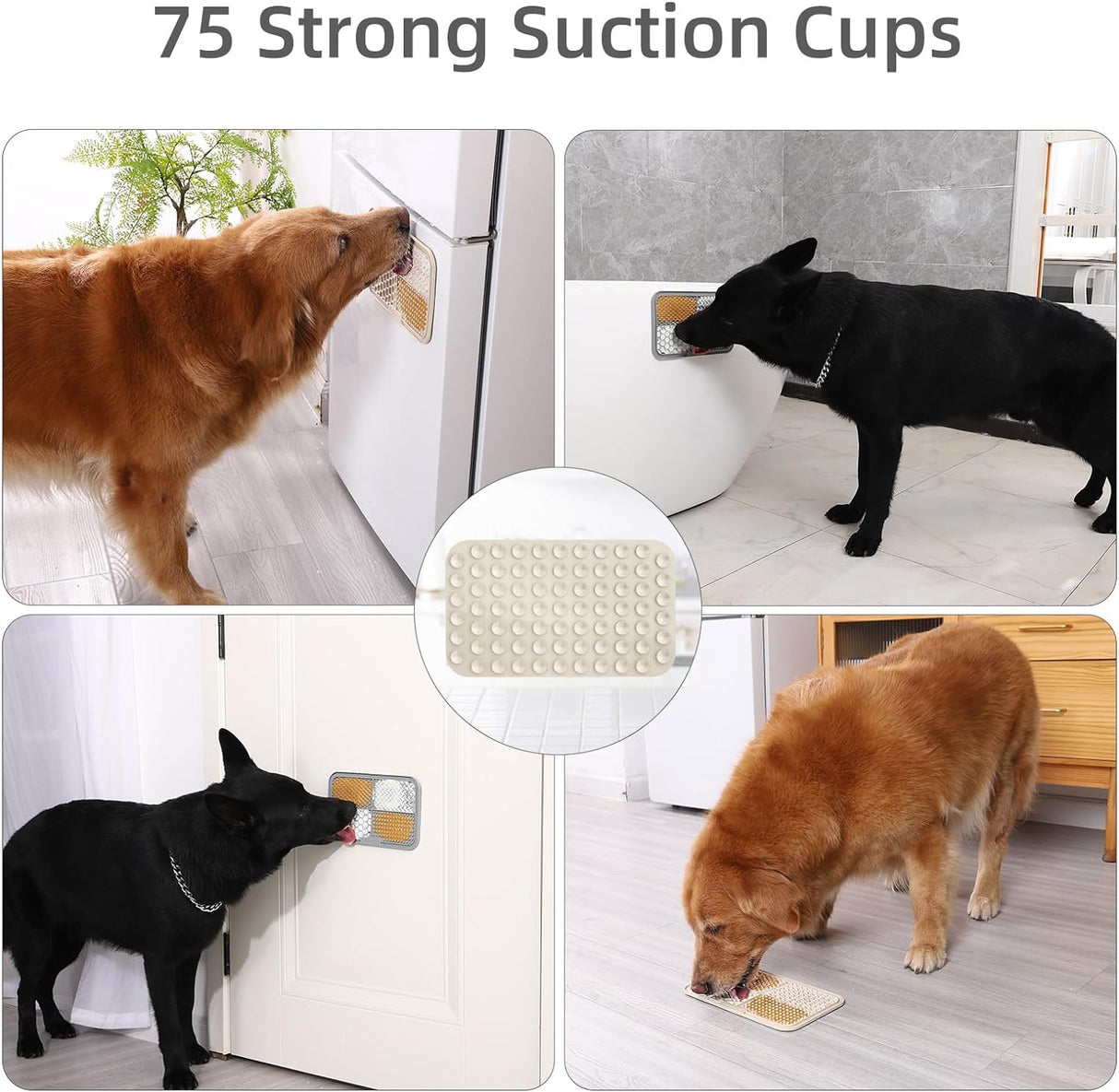 2 comederos grandes para perros y lamer tapete