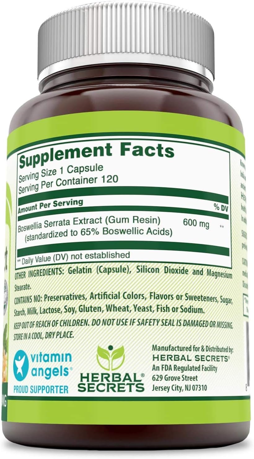 Extracto de Boswellia Serrata 65% Ácidos Boswélicos 600 mg