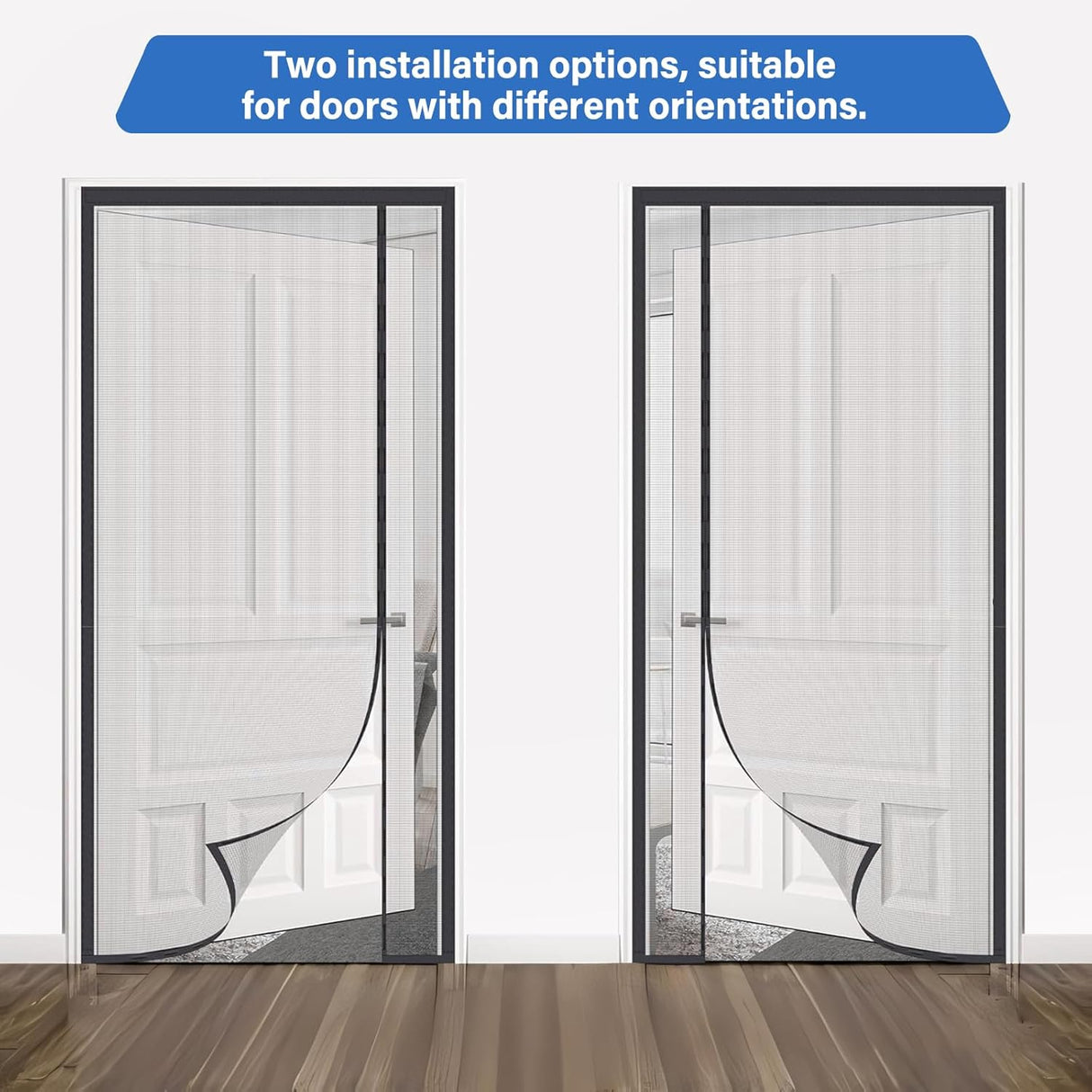 Puerta Mosquitera Magnética Apertura Lateral PET Mejor que Fibra