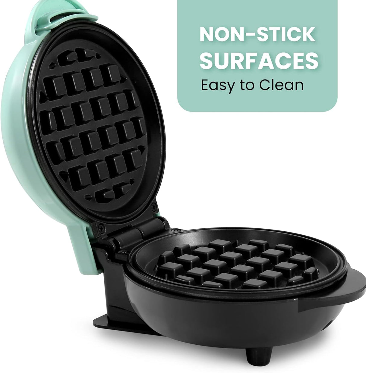 Mini Waffle Maker Elite Gourmet, 1 pulgada, fácil de limpiar, EWM013M