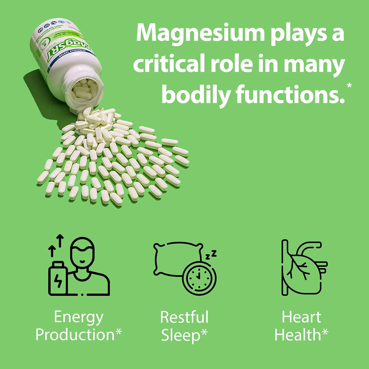 Suplementos Alimenticios de magnesio 60 unidades