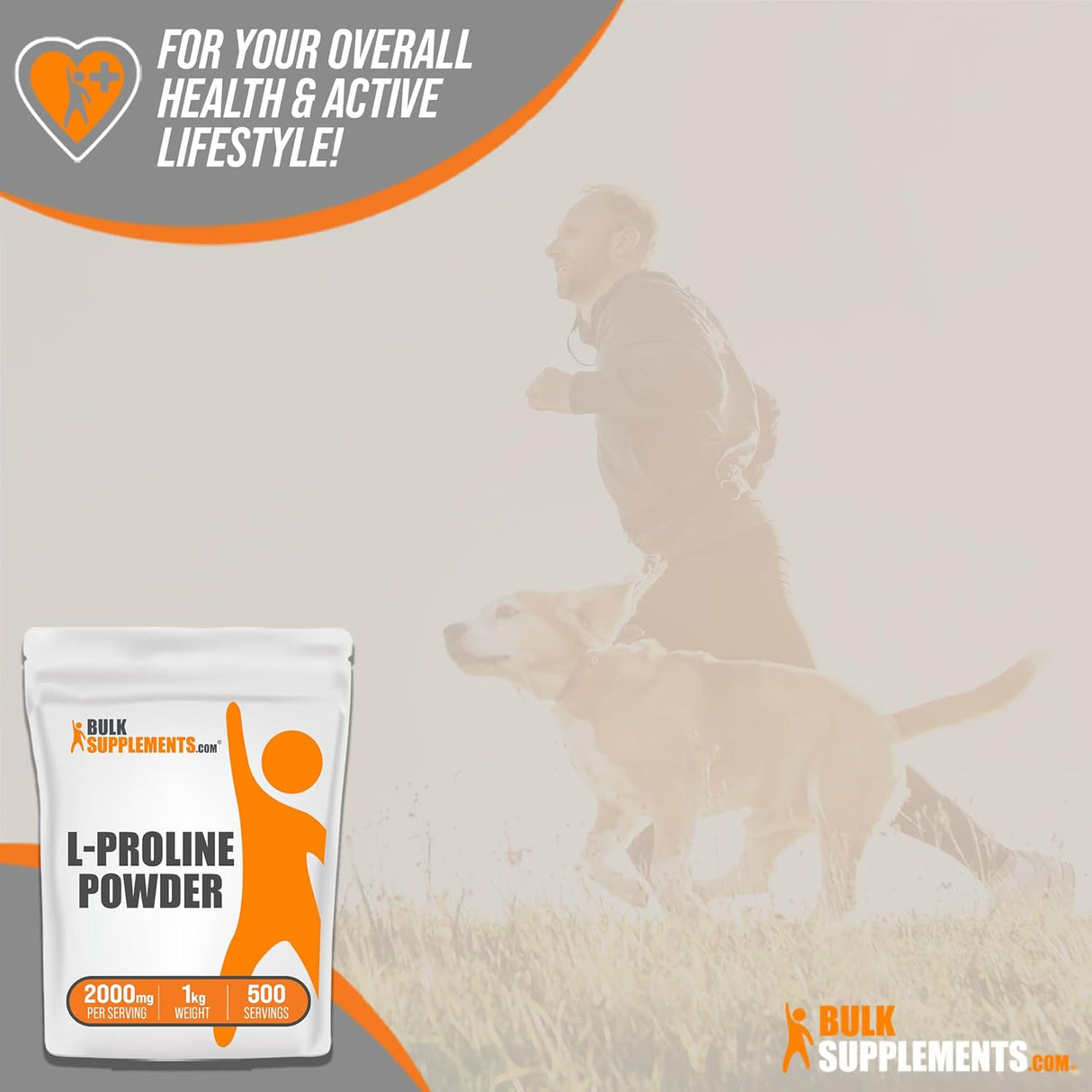 Suplemento BulkSupplements.com L-Proline Powder nutricional