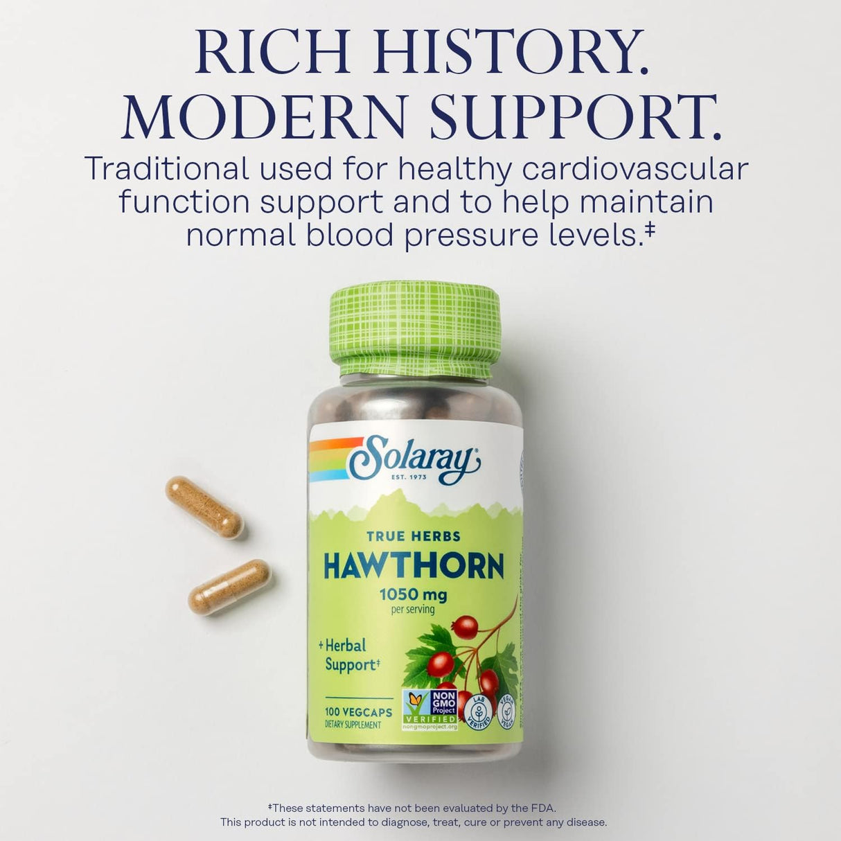 Cápsulas Veganas de Espino para la Circulación y Función Cardíaca