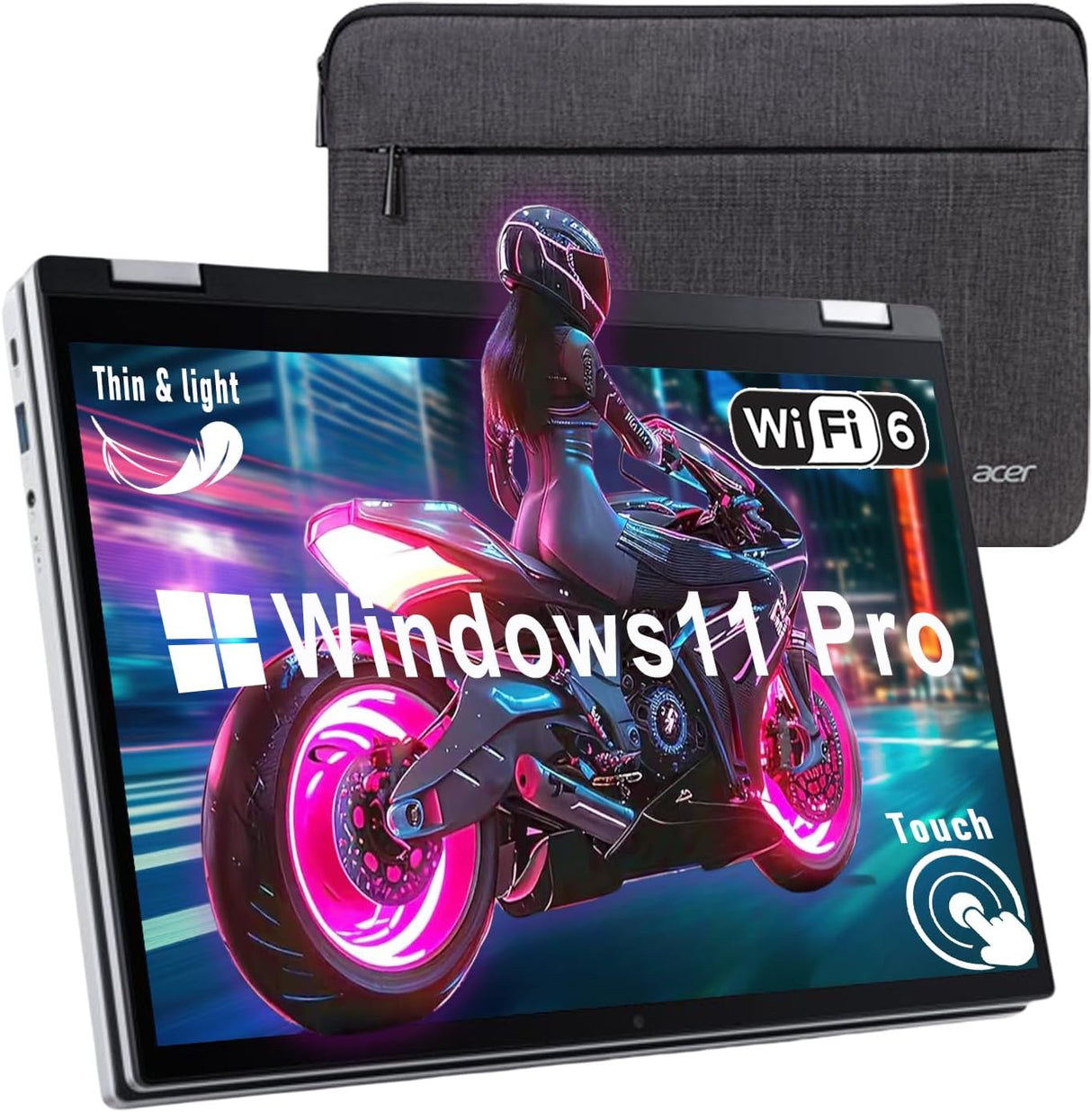 Laptop 2 en 1 Acer Aspire 3 Spin 14, 14 WUXGA, i3-N305