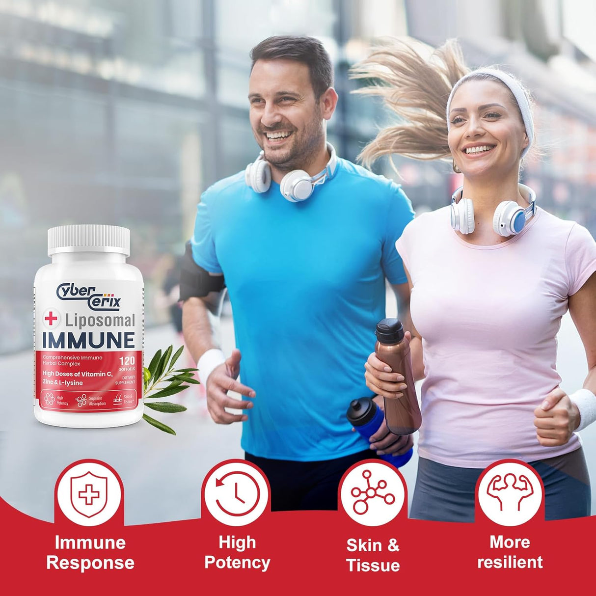 Suplemento Inmunológico Avanzado, 1500mg L-Lisina, 120 Cápsulas