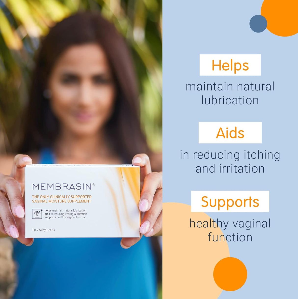 suplemento oral hidratante femenino para la sequedad vaginal