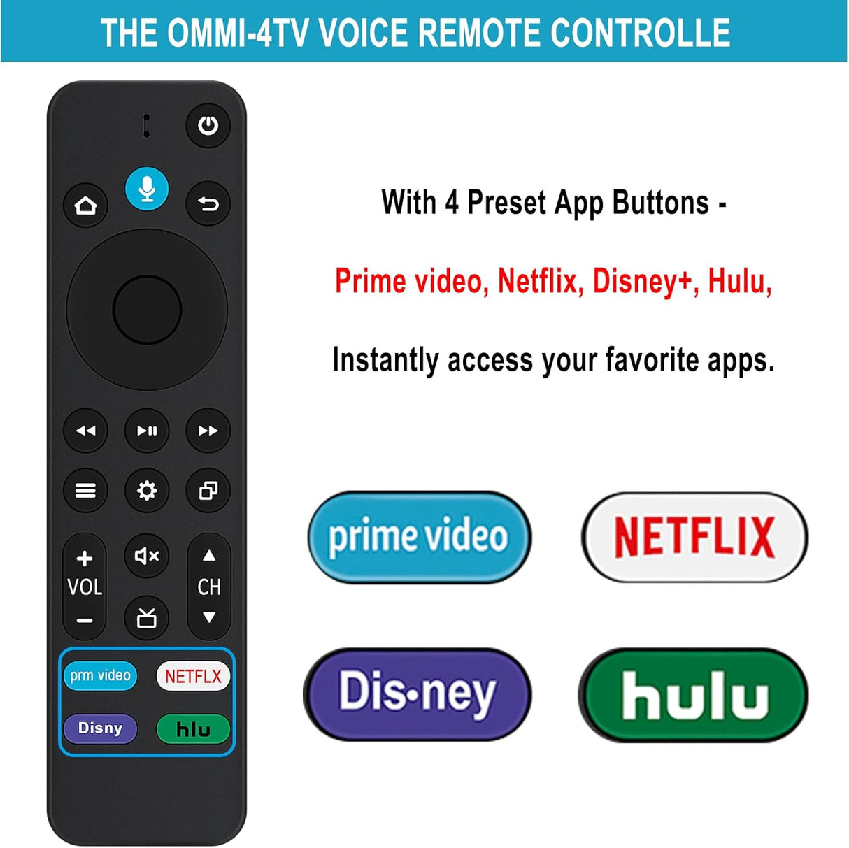 Control remoto Allimity para Amazon TV Cube y Smart TVs