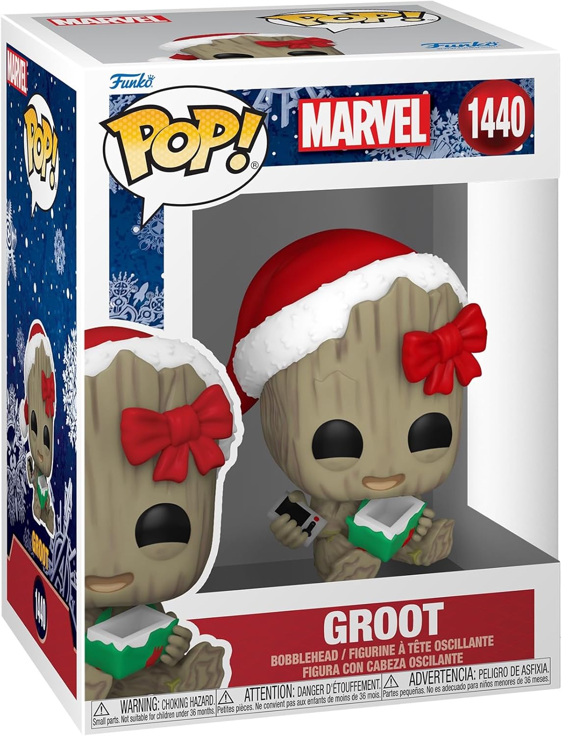 Funko Pop! Marvel: Holiday - Groot, figura coleccionable navideña